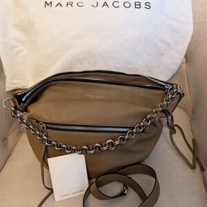 Marc Jacobs Brown Crossbody Bag with Chain Detail